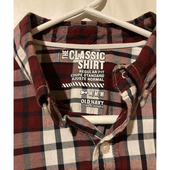 Old Navy Plaid Men's Button-down Shirt Size Medium - Picture 3 of 4